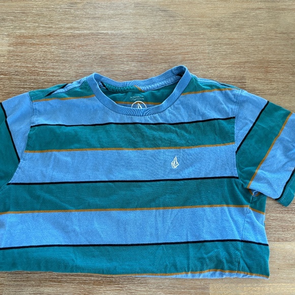 THREE Boys Volcolm Modern Fit Striped Shirts - Size M (10) - Picture 3 of 7